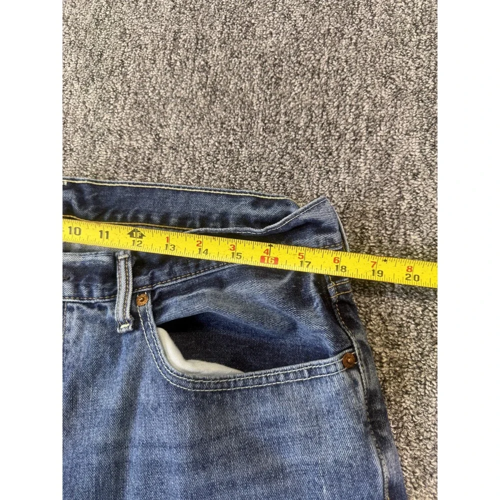 Levi's 559 Jeans Mens 36x32 Blue Denim Whiskered Medium Wash Straight Streetwear